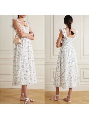 reformation ceara plunge neck midi dress Reformation Ceara Floral Midi-Dress